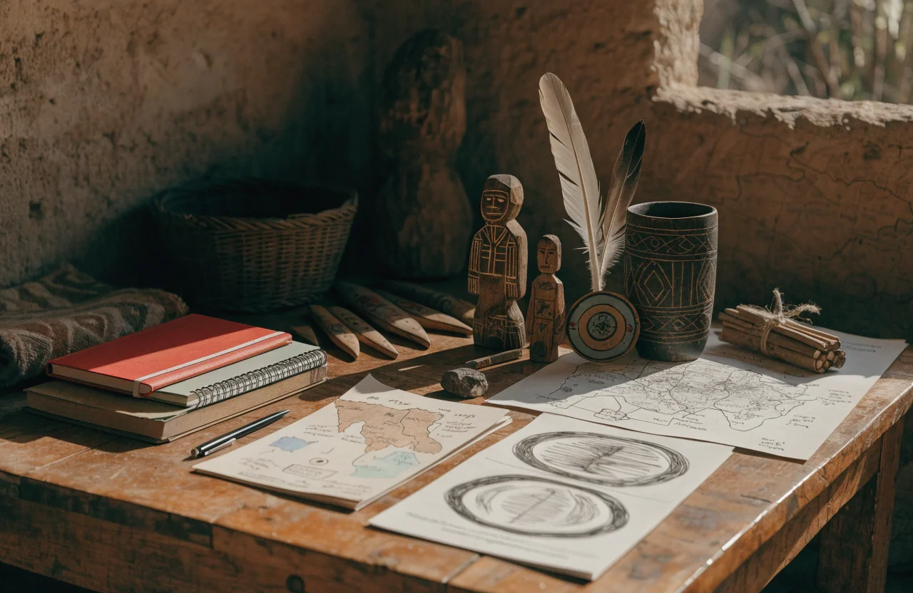 Materiais de educação indígena ligados a território e memória